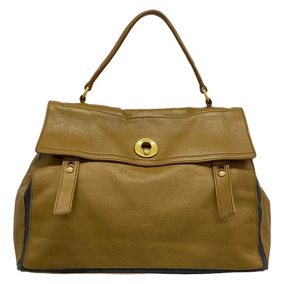 Saint Laurent Handbags - Saint Laurent YvesSaintLaurent Muse Two Handbag 229563 Brown Black Leather